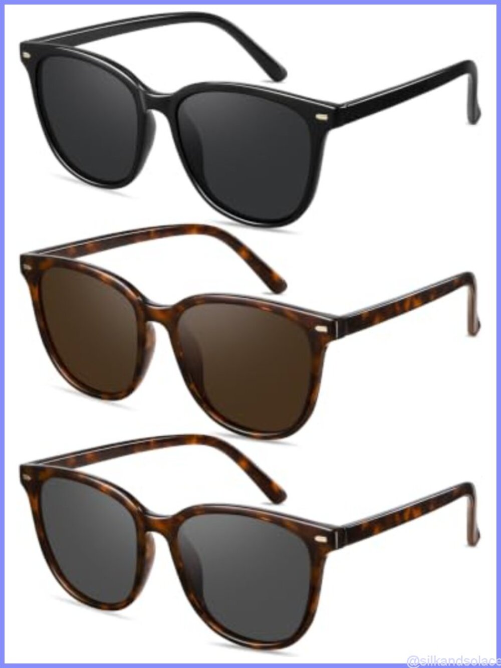 Oversized Polarized Sunglasses UV400 Full Frame Retro Wrap Around